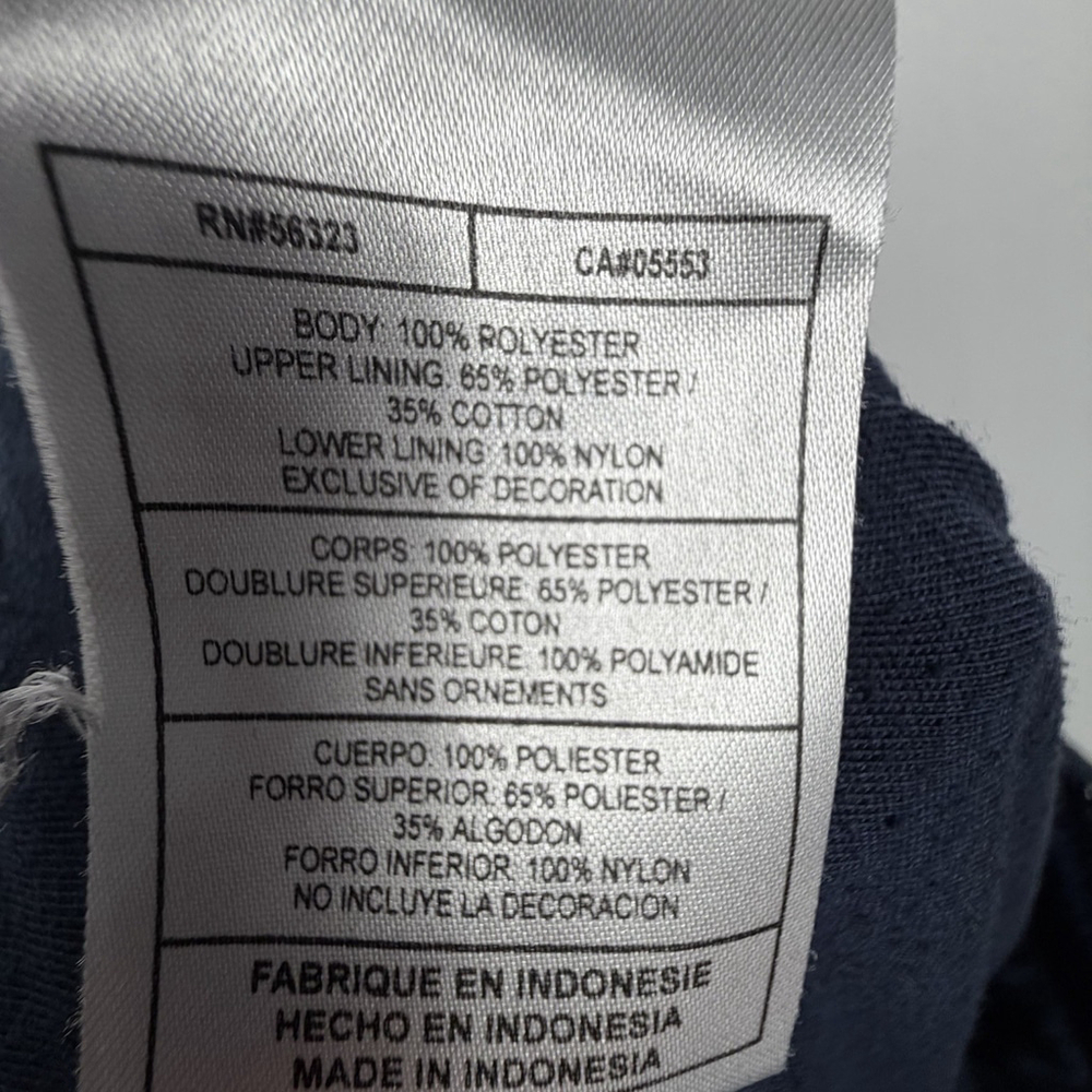 Vintage Y2K Nike Windbreaker Track Pants Navy Blue Ankle Zip Size XL - Picture 7 of 9